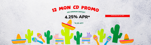 cd promo 12 months for 4.25% APR